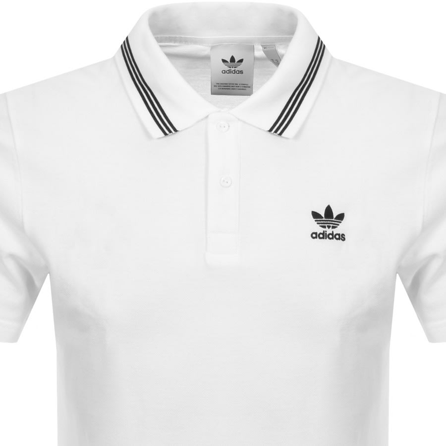 Alternative Image for Productadidas Originals Tipped Polo T Shirt White2